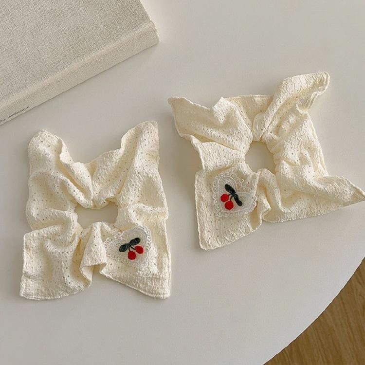 Stylish Cherries Hair Scrunchies Women Adjustable Durability Hair Rings