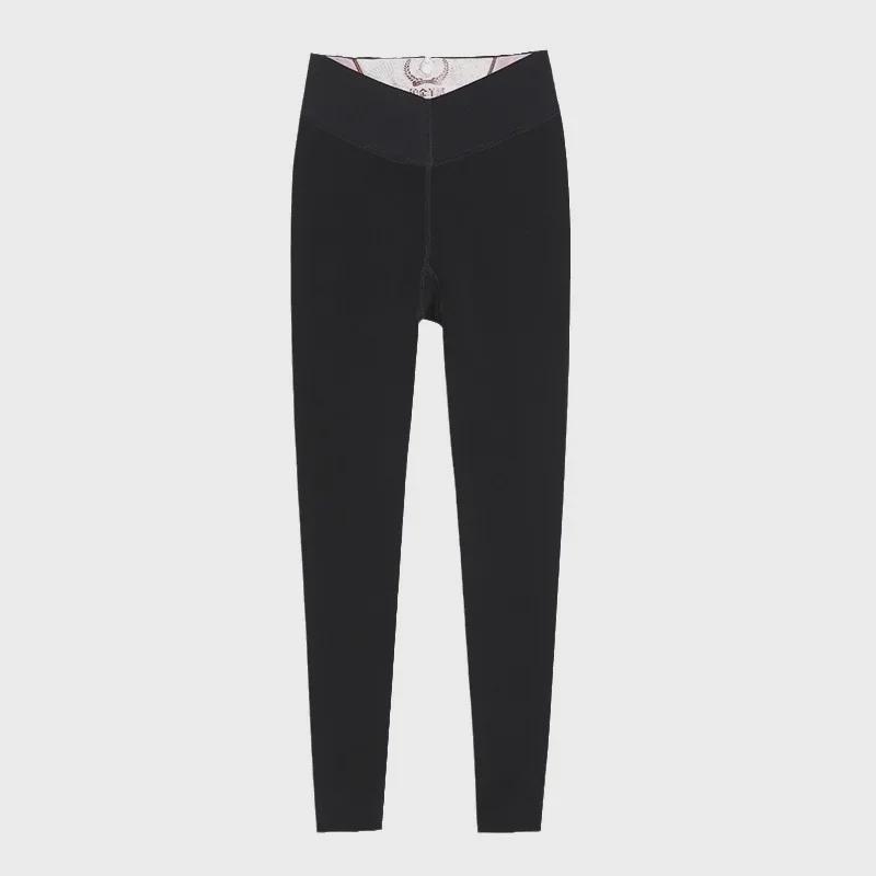 Women's High-Waisted Super Thick Velvet Leggings - Warm Winter Outerwear