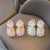 Girls' Bag Sandals 2024 Summer New Children's Love Breathable Sandals Prewalker Children's Cartoon Beach Shoes Newborn Baby Girl