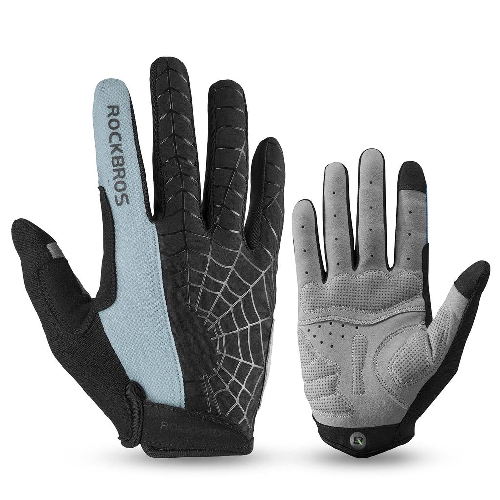 ROCKBROS Cycling for and Smartphone 3D Shock Full for Road Men and Women Gloves, Spring, Summer, Autumn, Compatible, Breathable, Padded, Absorption,