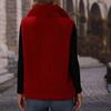 GMXIA Shimmering Fashion Autumn Women's Lapel Sleeveless Loose Striped Zipper Plush Casual Vest Coat