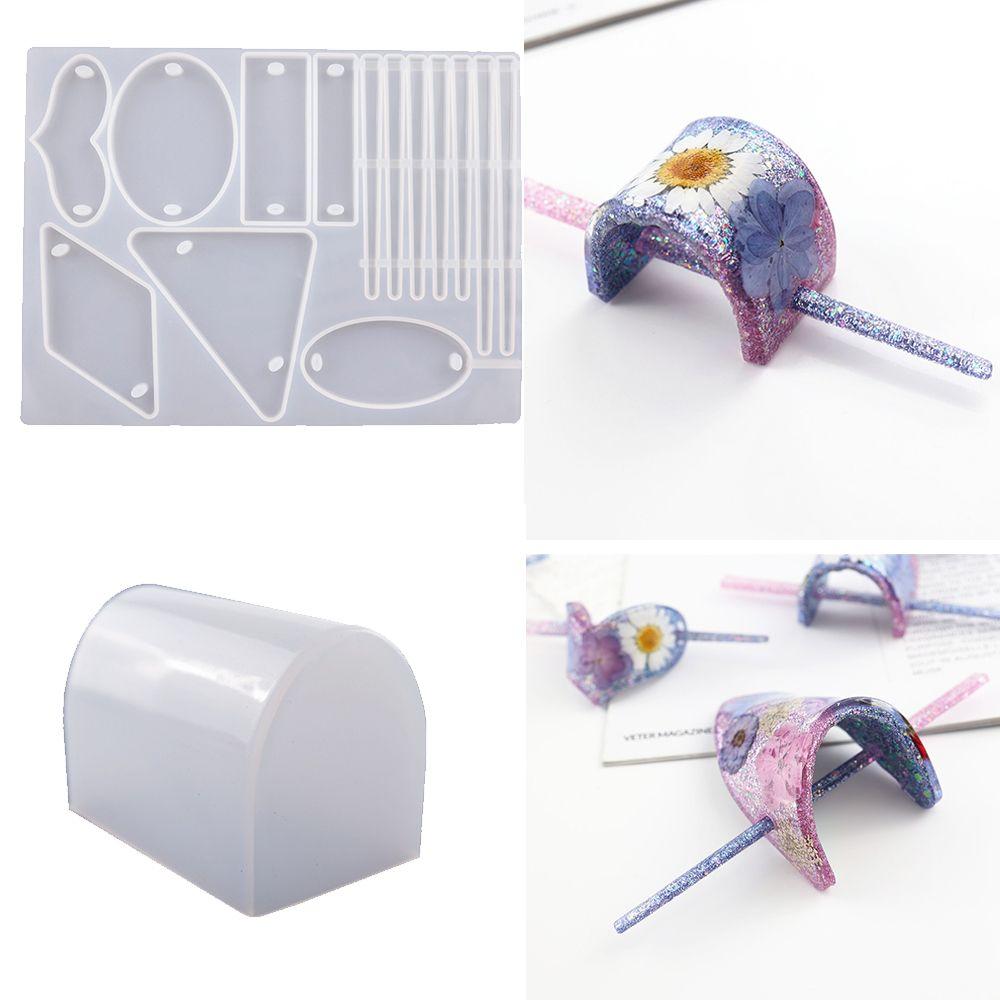 

Красота Аксессуары для волос DIY УФ Кристалл Эпоксидная шпилька Эпоксидная смола Форма Силиконовая форма Захват зажим