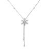 Pearl Snowflake Fringed Necklace Women'S Autumn And Winter Versatile Foreign Style Versatile Accessories Light Luxury Niche Long Sweater Chain