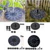 1.2W/1.4W 5LED Floating Solar Powered Water Fountain Pump with 7 Nozzle Solar Powered Fountain Pump for Water Feature Outdoor