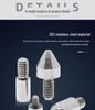 Stainless Steel External Thread Dowel Pin with Tapered/Round/Flat Head, Locating Column M3/M4/M5/M6
