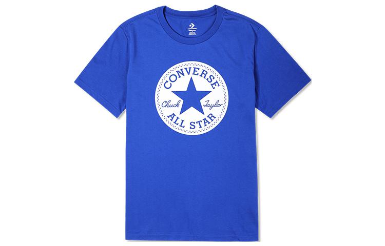 Converse T Shirts Unisex Blue Crew Neck Moderate Straight Fit 10023854-A02 XS