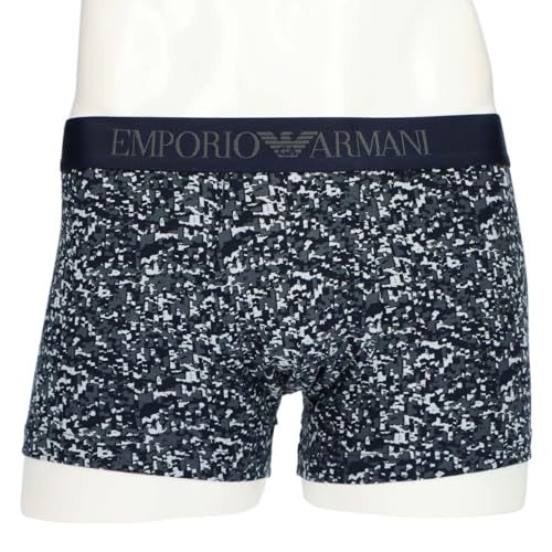 Emporio Armani Classic Pattern Boxer Shorts, Front Closure, EU Size, Men's Underwear, 54007972, 54007972-4-68, Navy