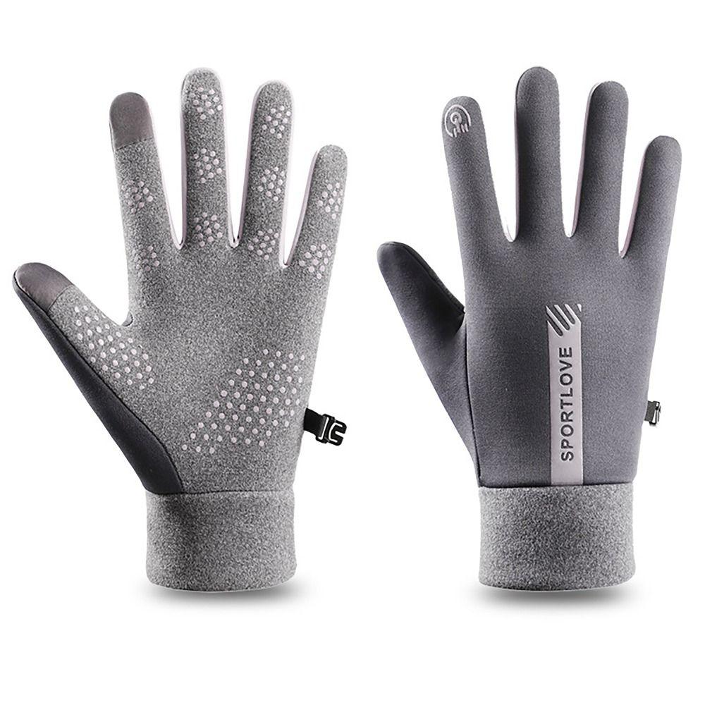 Cold Resistance Winter Gloves Thermal Fleece Ski Gloves Convenient Driving Mittens  for Woman Man