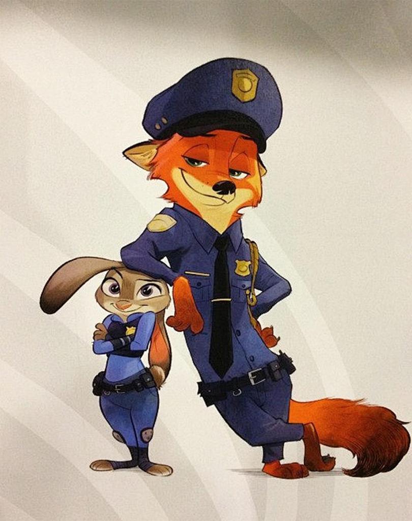 Zootopia Judy Rabbit & Nick Fox Police Officer Cosplay Costumes for Halloween