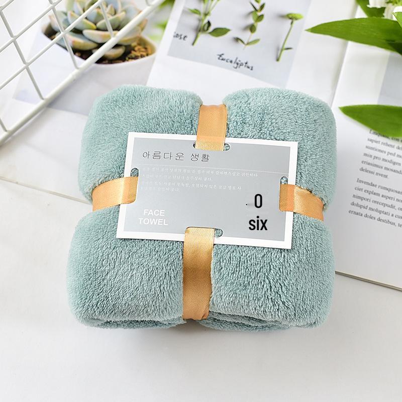 Coral Fleece Ribbon Square Towel - Wedding Souvenir Gift