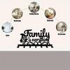 Family First Key Hook Set 7 Hooks Wall Mounted Organizer for Hallway Entryway