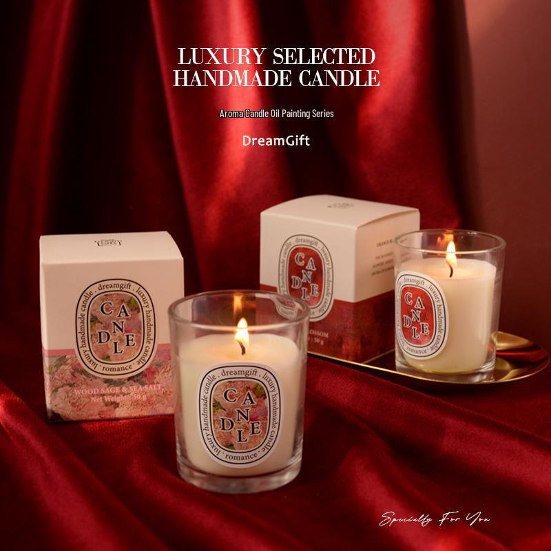 High-End Oil Painting Style Scented Candle - Elegant Bridesmaid Gift & Party Favor