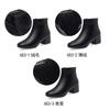 Square Head Short Boots Women's Spring and Autumn Single Boots, New Martin Boots Autumn and Winter Soft Leather Velvet Boots Professional Women's Boot