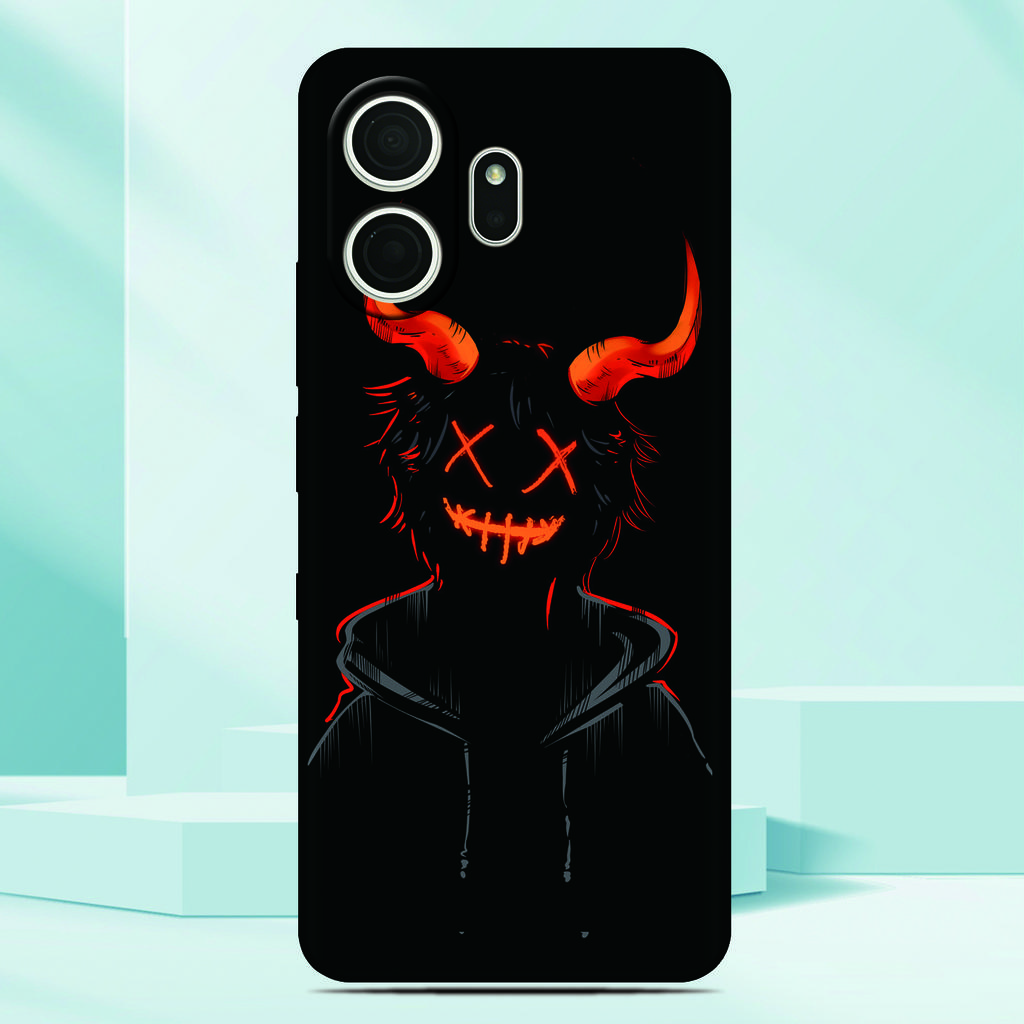 Anime Bad Boy Devil Phone Case For TCL NxtPaper 70 Pro 5G Painted TPU Black Back Cover Soft Silicone Funda Screen Protector Film