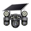V380Pro Solar-Powered 4G WiFi Camera with Triple Lens and Screen for Rural Courtyards