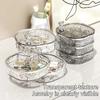 1pc Rotating Jewelry Box, Transparent Tape Partition High-end Exquisite, Earrings, Hair Clips, Ring Sorting