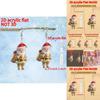 Weihnachts-Weihnachtsmann-Acrylschmuck mit Cartoon-Muster für Männer und Frauen