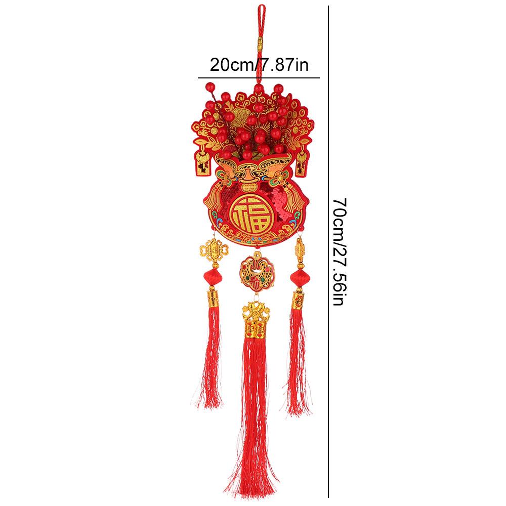 Traditional Design Spring Festival Pendants with Tassel Festive Hanging Ornaments  Window