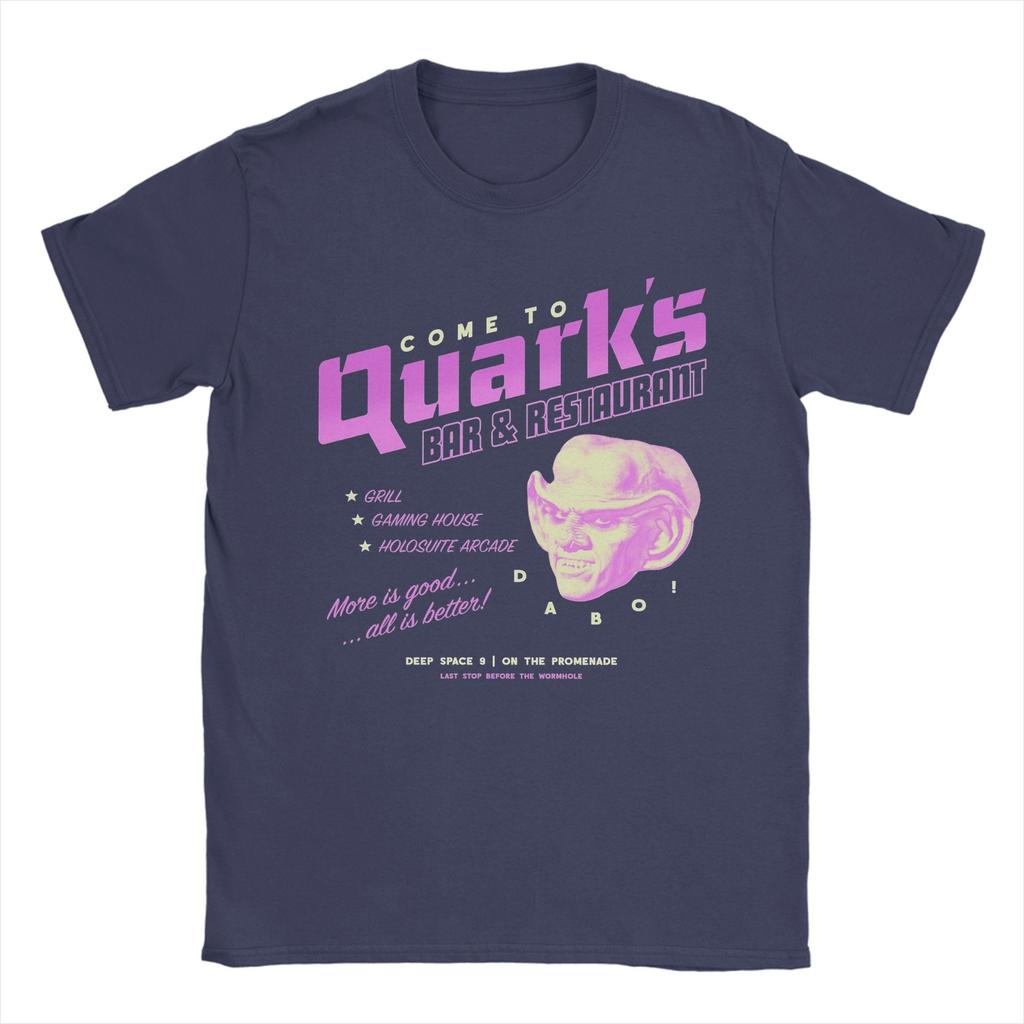 Nowość Gwiazdy Wędrówki Deep Space Nine Przyjdź do Baru Quarka Logo T-Shirt Męski Bawełniany T-Shirt z Krótkim Rękawem Prezent Odzież