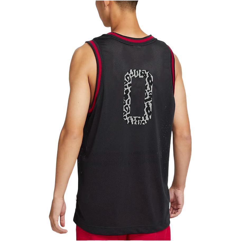 Nike Printed Round Neck Sleeveless Basketball Vest Men Tops Black DQ6171-045