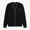 Fred Perry [sharp] Tip Pique Texture Cardigan   Black Warmstone Afpm2412654 U78