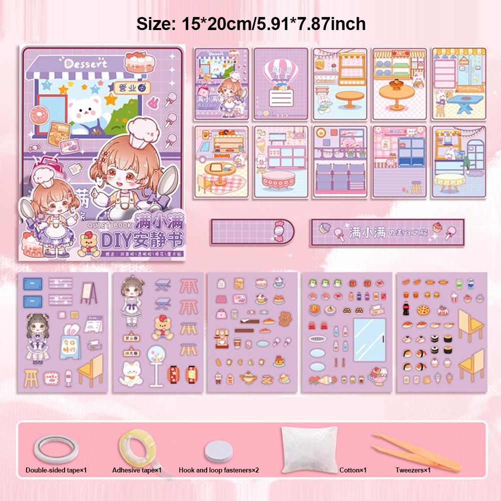 DIY Ruhiges Buch Mädchen Anziehspielzeug Kinder pädagogisches handgemachtes Papierbuch Puppenspielzeug