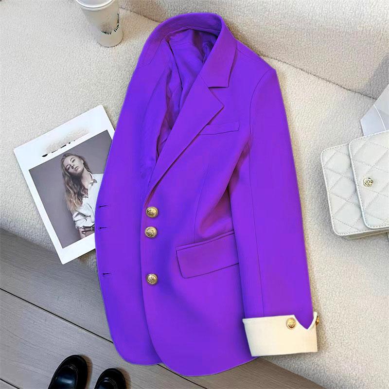 Completo Donna Elegante Sportivo Casual Blazer Giacca Moda Coreana Primavera Autunno 12 Colori Ufficio Abbigliamento Donna Cappotto Basico
