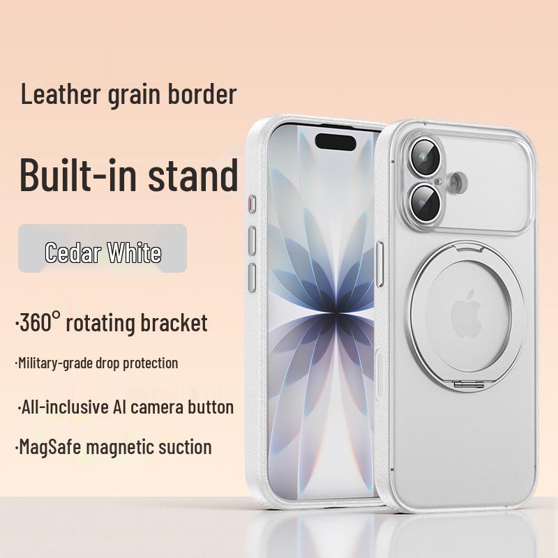 iPhone 17 Pro Max Case: 360° Magnetic Stand, AI Button, Leather Texture, Anti-fall Protection iPhone 17 Pro