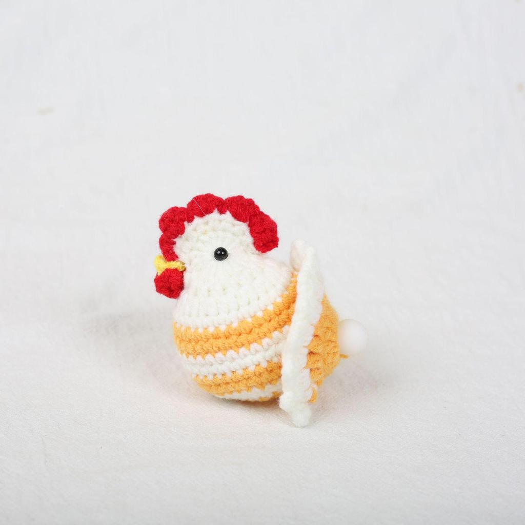 Handmade Woolen Chicken Keychain Pendant – Cute Ornament