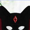 Animal Foxes Wolf Mask Halloween Party Cosplay Costumes Props Plush Cats Half Face Mask Masquerades Mask for Carnivals