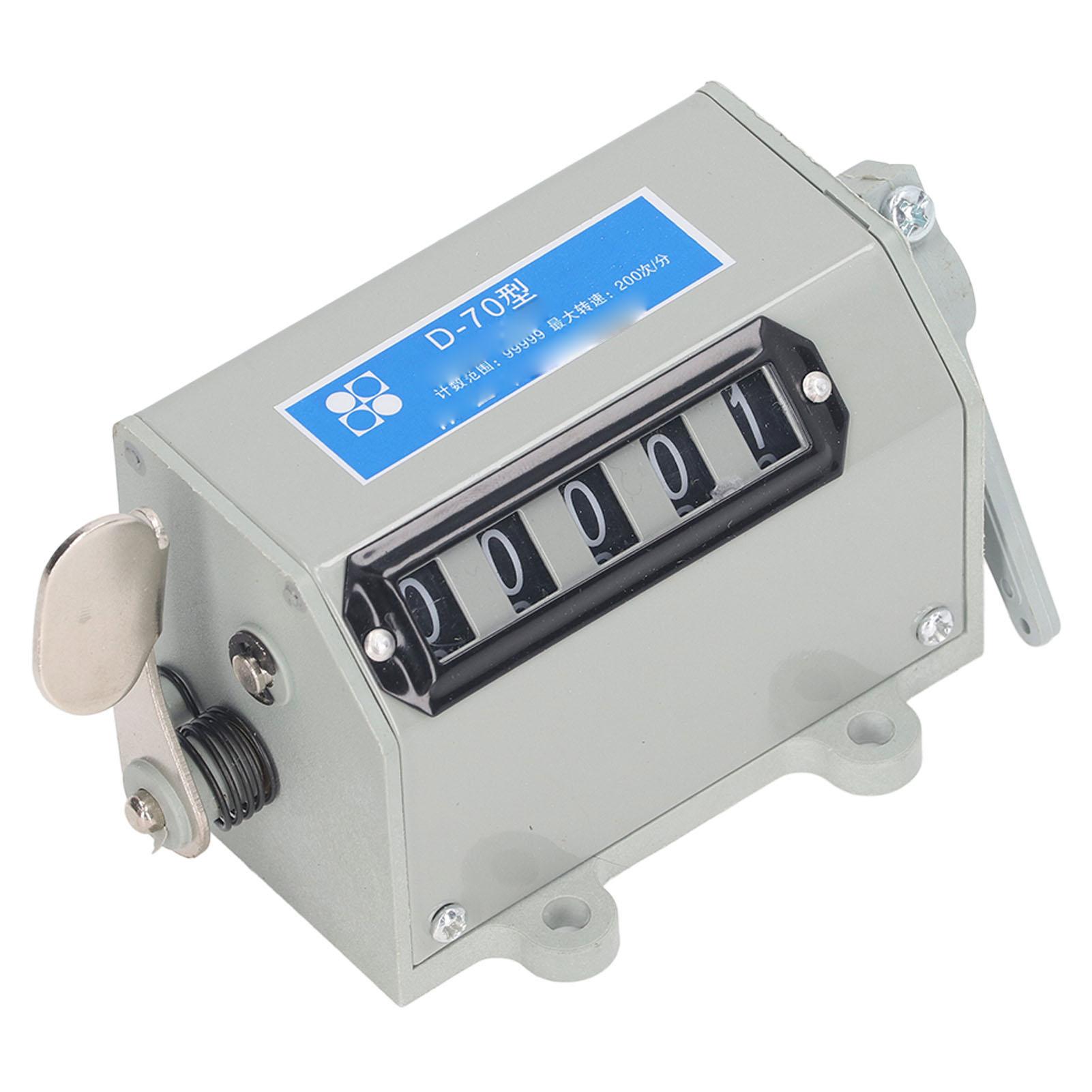 

Pull Counter 5 Digit Mechanical Resettable Manual Stroke Tally Accurate Machine Tool 220V