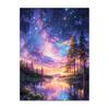 Lanzeyo Diamond Art Kit Polar Lights and Starry Sky 30 X 40cm 5D Full Paste Aurora Mosaic Art DIY Handicraft Wall Decoration Interior Beginner Adult