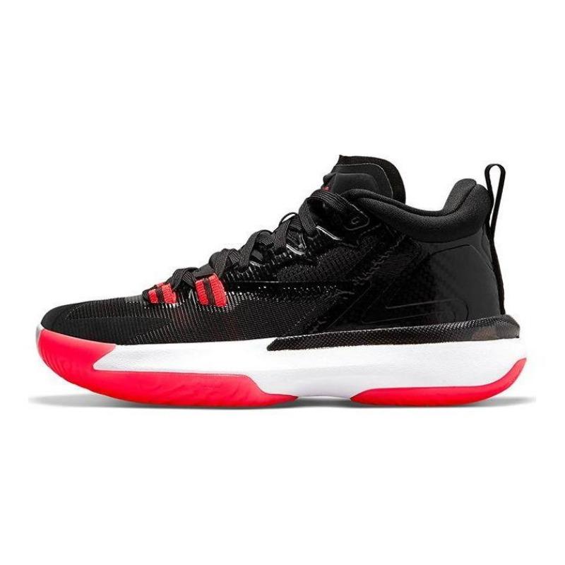 Jordan Zion 1 Infrared mid-top basketball shoes black/red unisex GS DA3131-006 36