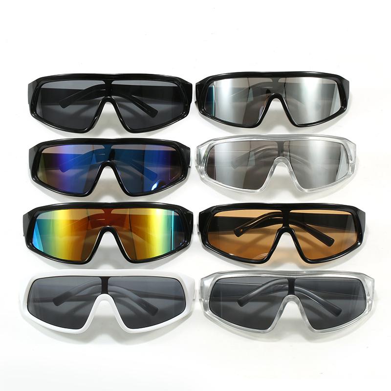 3pcs New Women Outdoor Sports Sunglasses Cycling MTB Climbing Eyeglasses One Piece Personalized Colorful Lens Glasses Unisex