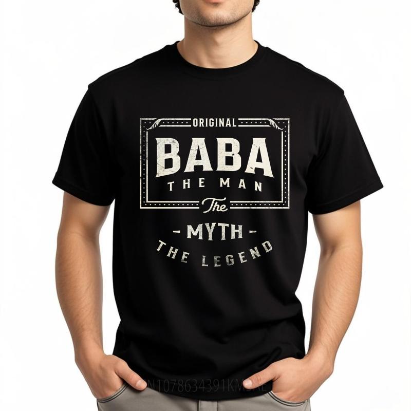 Anime Teenagers Summer tshirt Original Baba The Man The Myth The Legend Short Sleeve Relaxed Fit O Neck For Man Tee Shirt