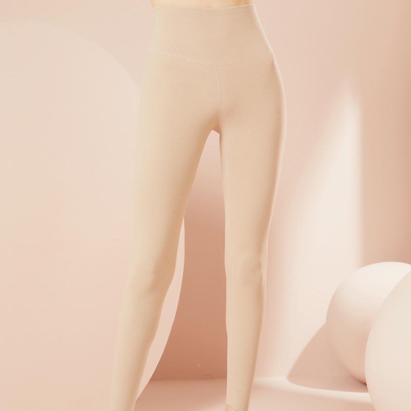 

Aoweizi Women s High Waist Velvet-Lined Slimming Thermal Leggings M