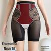 Seamless High-Waisted Lace Women's Tummy Control and Butt Lifting Underwear with Strong Waist Cincher and Anti-Exposure Peach Pants.