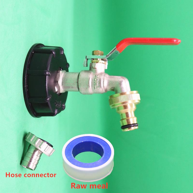 Grenzüberschreitender IBC-Tonnenfass-Messingadapter und 1/2-Zoll-Ventil