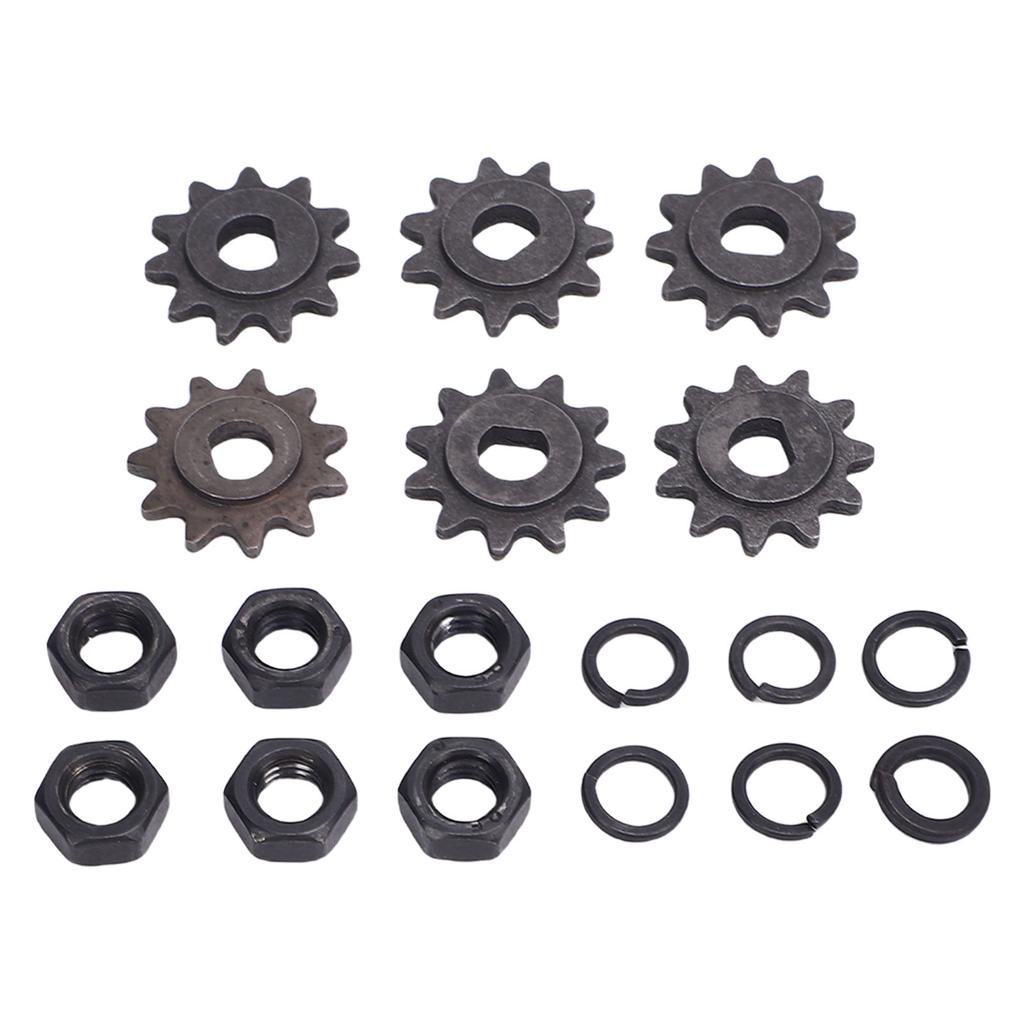 25H Chain Motor Sprocket 10mm Inner Diameter High Strength Metal Motor Sprocket with D Hole Nut and Spring