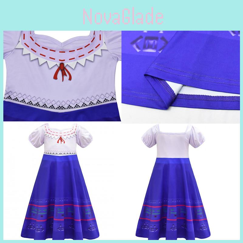 Vibrant Encanto Mirabel Isabela Pepa Princess Dress For Girls' Cosplay Parties