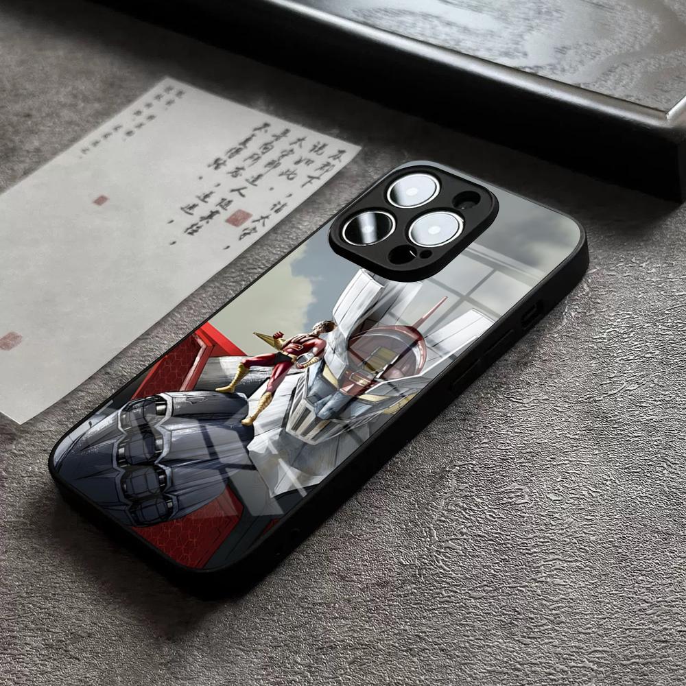 UFO Robot Goldorak Phone Case For IPhone 16 Pro Max 15 Plus 14 Pro 12 11 13 Mini X XR XS Max 8 7 Plus SE Glass Cover