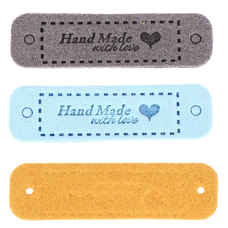 20Pcs Tags Handmade With Love Labels Clothing Tags Diy Crafts Sewing 56*15Mm