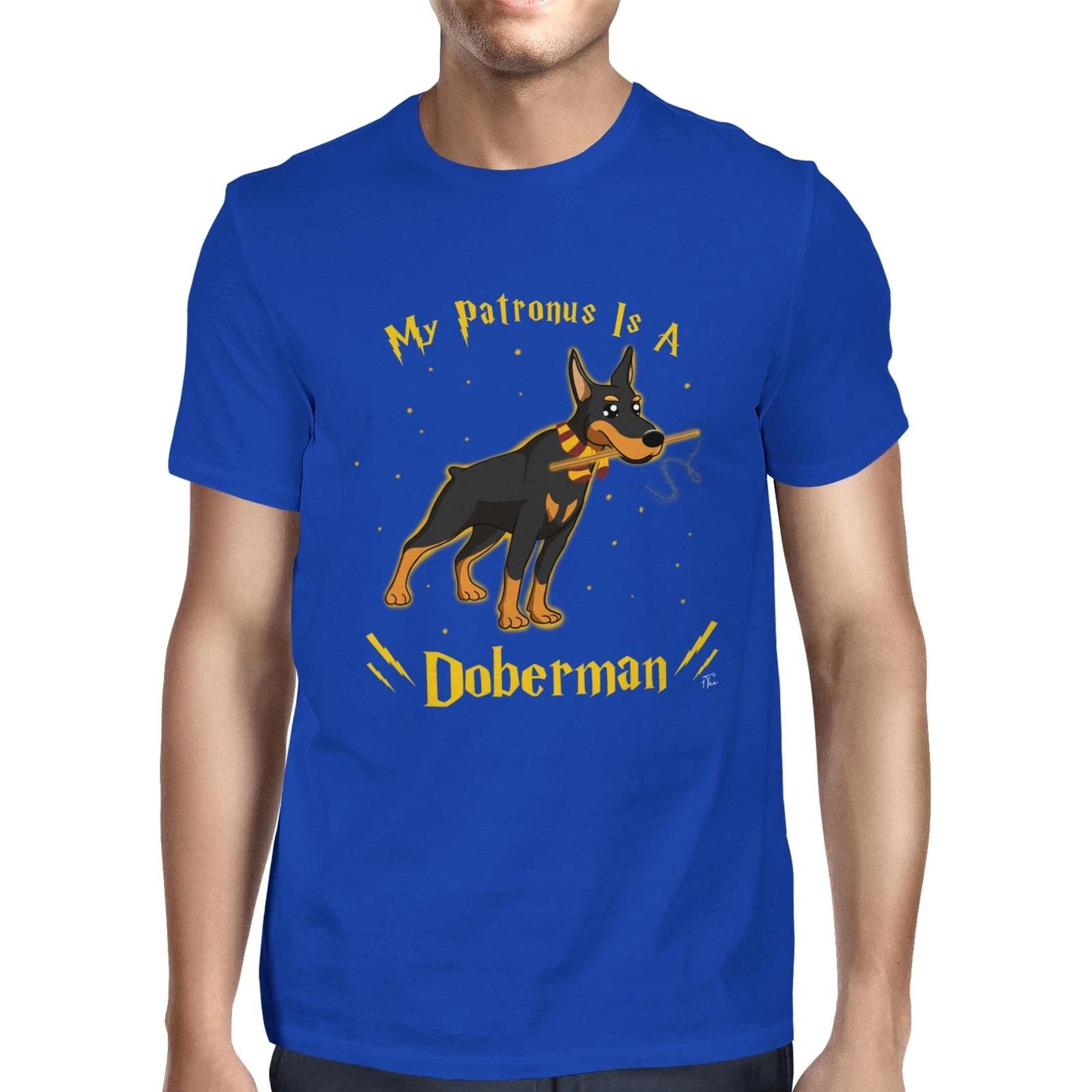 1Tee Mens My Patronus Is A Doberman Dog T-Shirt XXL
