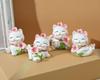 Siawadeky Cat Set of Cute Beckoning Cat with Cherry Blossom Miniature Realistic Kitten Lucky Micro Atmospheric Tabletop Get Well Popular Gifts for