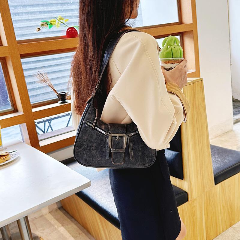 Maillard Underarm Bag Women's 2025 New Retro Women's Bag Shoulder Bag Messenger Bag Fashion Crescent Bag Tide