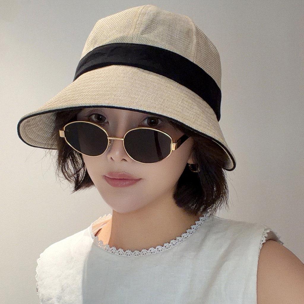 Linen Fisherman Hat Summer Sun Hat With Large Brim For Outdoor Beach And Hiking