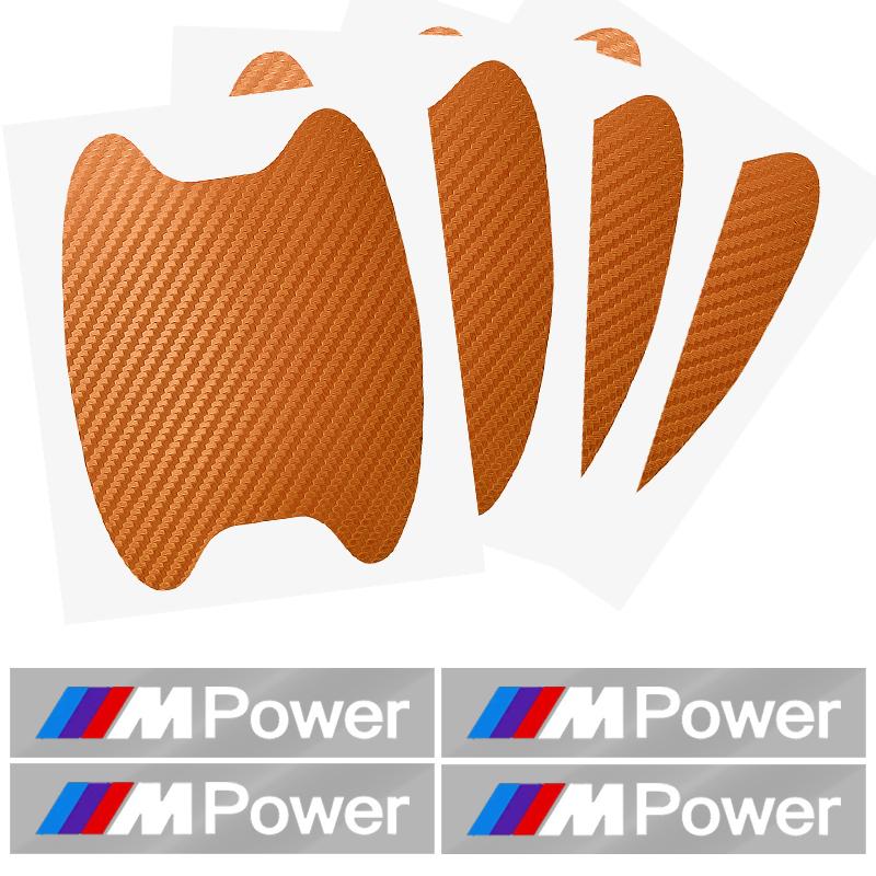 Car Door Sticker Carbon Fiber Scratches Auto Handle Protection Film For BMW M E34 E36 E60 E90 E46 E39 E70 F10 F20 F30 X5 X6 X1 M3 M5 M6 E71 F01 F87