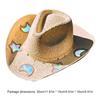 Straw Beach Sun Hat for Women Girls Shapeable Cowgirl Hat Vintage Summer Woven Sun Hat for Summer Travel