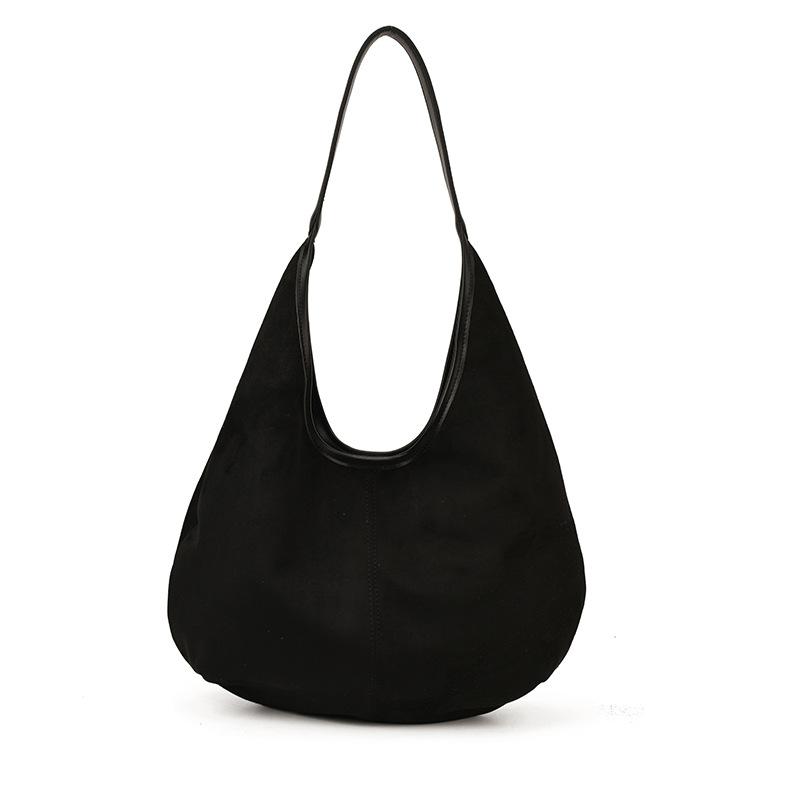 Large capacity suede tote bag women's 2025 new autumn daily shoulder bag underarm bag commuter messenger bag