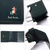 Paul Smith Personalized Mini Marquetry Stripe Rabbit Small Coin Cowhide 873920 Dark Tri-fold Wallet, Wallet, Pattern, Purse, Leather, P654/BPS654 (No